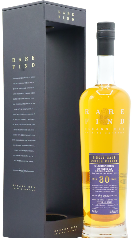 Loch Lomond 30 Year Old - Old Rhosdhu Gleann Mor Rare Find Single Cask #229 1994 Single Malt Scotch Whisky | 700ML at CaskCartel.com
