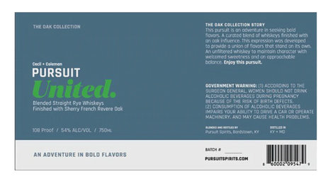 Cecil + Coleman Pursuit United Blend of Straight Rye Whiskies at CaskCartel.com