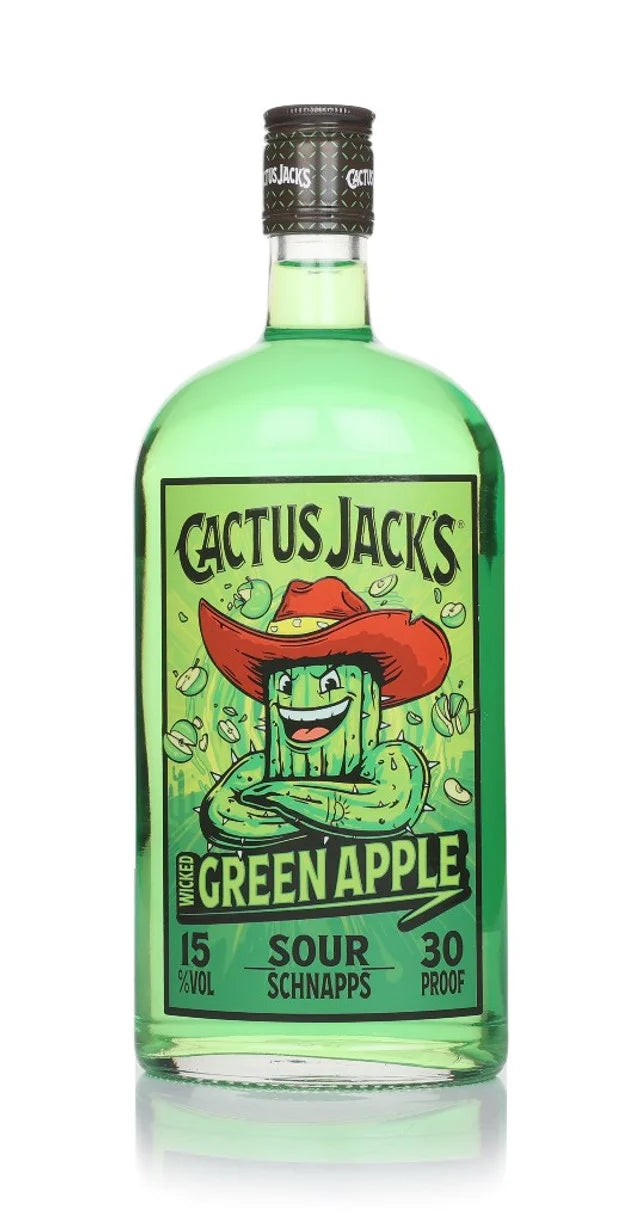 Cactus Jack's Wicked Green Apple Schnapps | 700ML at CaskCartel.com