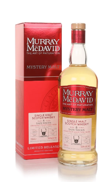 Safe Haven 8 Year Old 2014 Grapefruit Sour Cask Finish Mystery Malt Murray McDavid Single Malt Scotch Whisky | 700ML