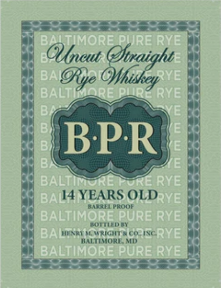 Baltimore Pure Rye 14 Year Old Uncut Straight Rye Whisky