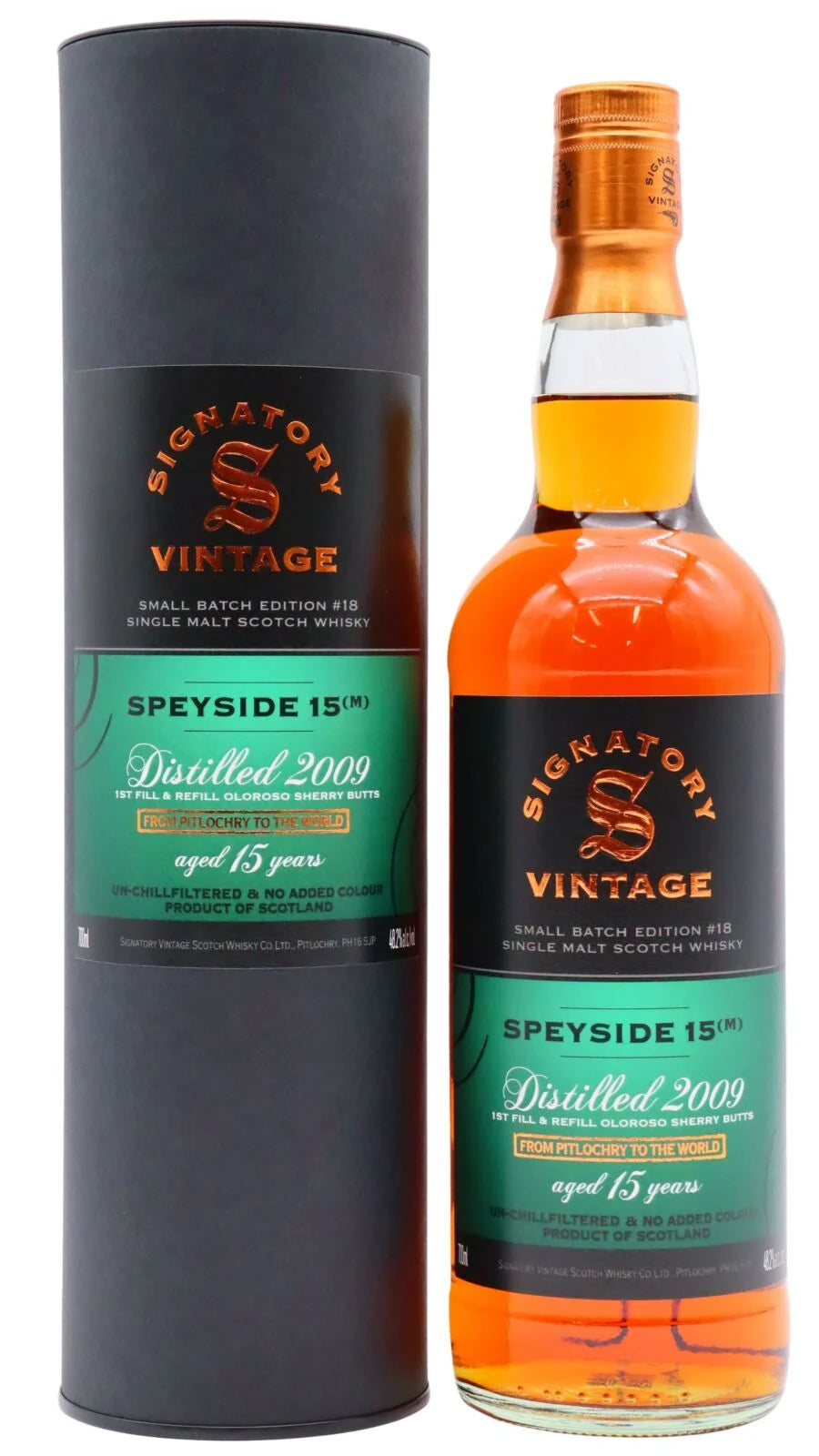 Undisclosed Speyside (M) Signatory Vintage Small Batch 15 Year Old 2009 Vintage Single Malt Scotch Whisky | 700ML at CaskCartel.com