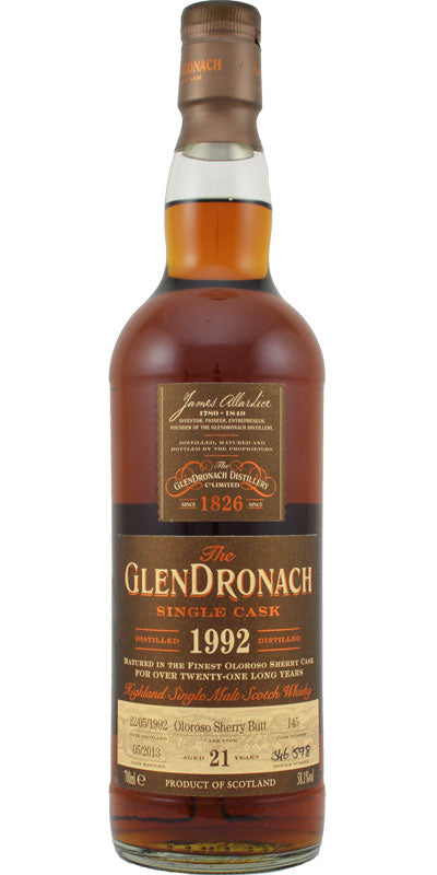 GlenDronach 21 Year Old Single Cask #188 Oloroso Sherry Butt Scotch Whisky at CaskCartel.com