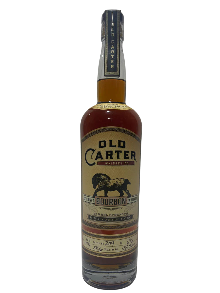 Old Carter Very Small Batch 1-TN Barrel strength Straight Bourbon 117.2 Proof Bottle 209 of 696 at CaskCartel.com