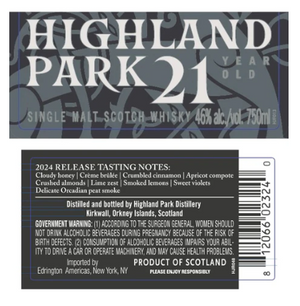 Highland Park 21 Year Old 2024 Release Single Malt Scotch Whisky at CaskCartel.com