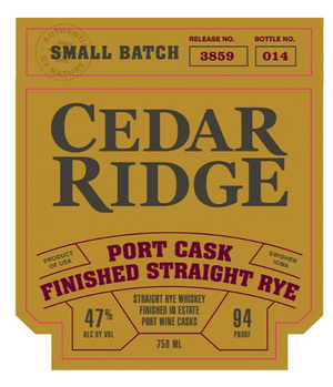 Cedar Ridge Port Cask Finished Straight Rye Whisky at CaskCartel.com