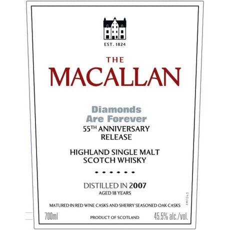 The Macallan Diamonds Are Forever 55th Anniversary Release Single Malt Scotch Whisky | 700ML at CaskCartel.com