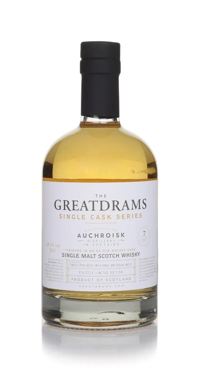 Auchroisk 7 Year Old Rye Cask - Rare Cask Series (GreatDrams) Single Malt Scotch Whisky | 500ML at CaskCartel.com