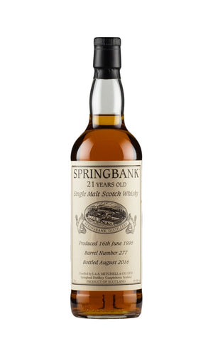 Springbank 21 Year Old Private Sherry Cask #277 1995 Single Malt Scotch Whisky | 700ML at CaskCartel.com