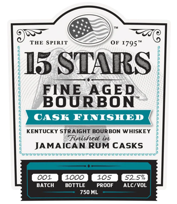 15 Stars Kentucky Finished in Jamaican Rum Casks Straight Bourbon Whisky