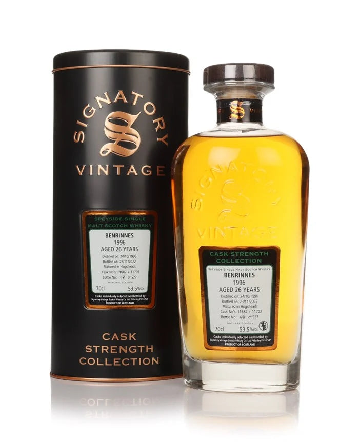 Benrinnes 26 Year Old 1996 Cask #11687 & #11702 Cask Strength Collection (Signatory) Single Malt Scotch Whisky | 700ML