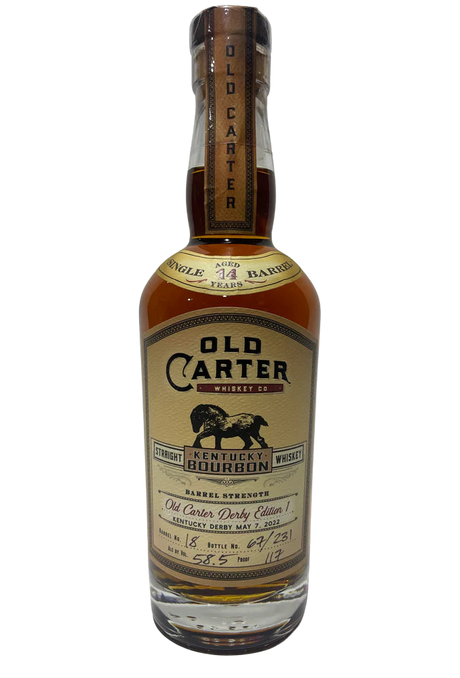Old Carter Derby Edition 1 Single Barrel Kentucky Straight Bourbon Aged 14 Years 117 Proof Bottle #67 of 231 Barrel #18 | 375ML at CaskCartel.com