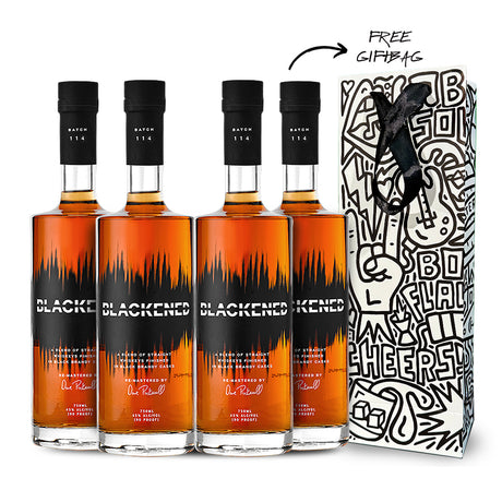 CHRISTMAS 2023 | METALLICA | BLACKENED™ AMERICAN WHISKEY FLAGSHIP + LIMITED EDITION GIFT BAG (4) BOTTLE BUNDLE at CaskCartel.com