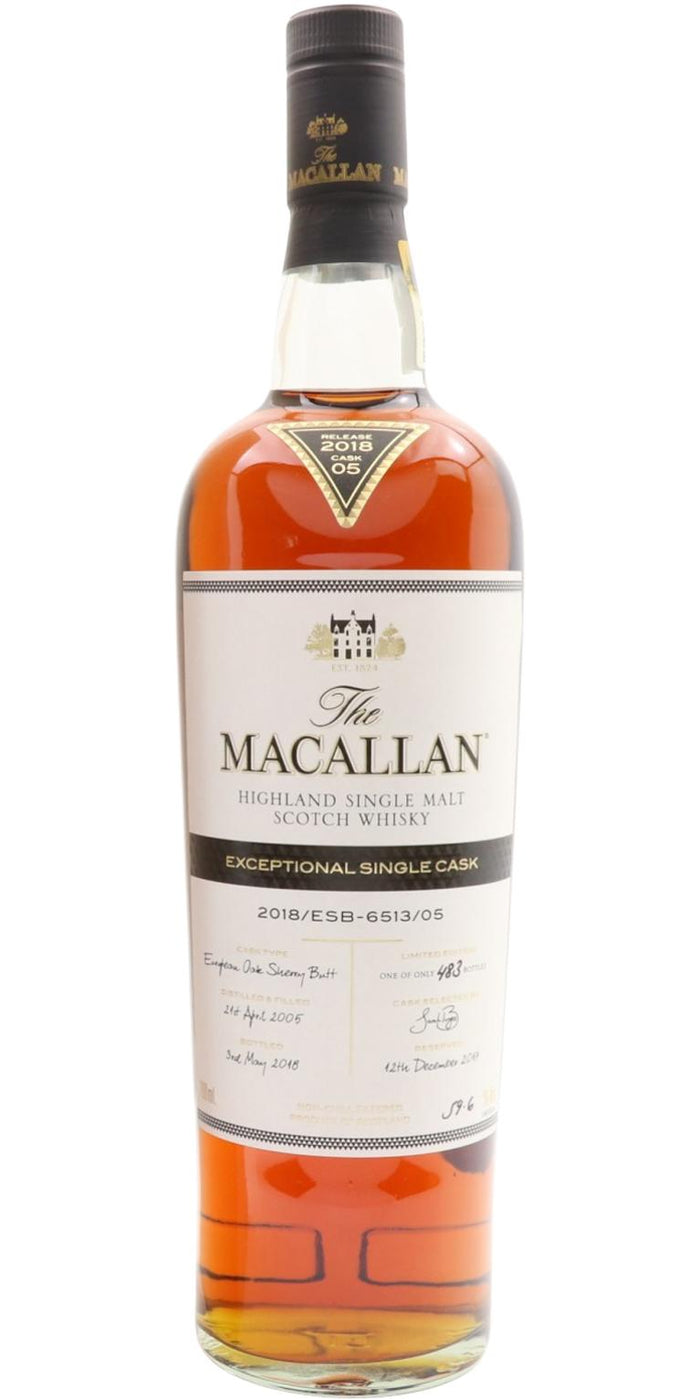 Macallan Exceptional Single Cask 2018/ESB - 6513/05 Single Malt Scotch Whisky