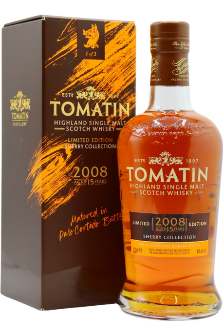 Tomatin Sherry Collection Palo Cortado Cask 2008 15 Year Old Single Malt Scotch Whisky | 700ML at CaskCartel.com