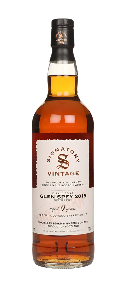 Glen Spey 9 Year Old 2015 - 100 Proof Edition #37 (Signatory) Single Malt Scotch Whisky | 700ML at CaskCartel.com