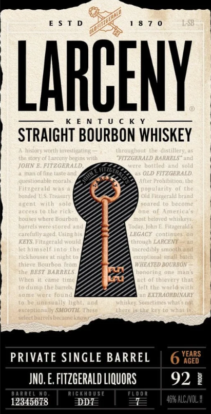 Larceny Private Single Barrel Straight Bourbon Whiskey at CaskCartel.com