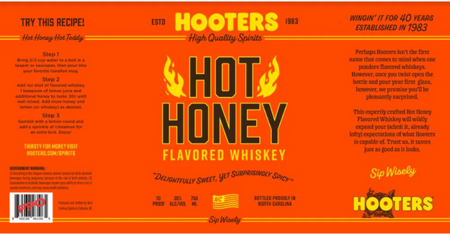 Hooters Hot Honey Flavored Whiskey at CaskCartel.com