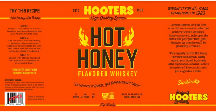 Hooters Hot Honey Flavored Whiskey