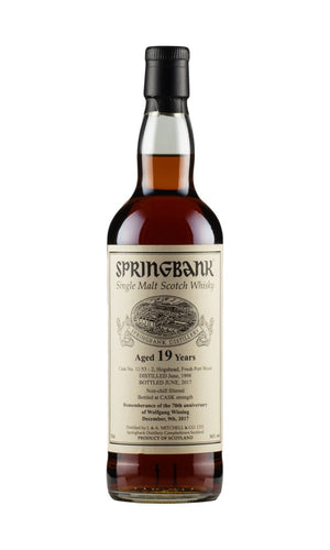 Springbank 19 Year Old Private Port Cask Wolfgang Wissing 70th Anniversary | 700ML at CaskCartel.com
