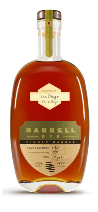 Barrell Craft Spirits #V901 Selected By 'San Diego Barrel Boys' Single Barrel Rye Whisky