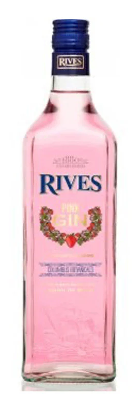 Rives Pink Spanish Distilled Strawberry Flavored Gin