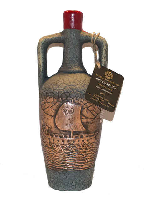 2018 | Kakhuri Gvinis Marani | Argo Kindzmarauli Red Wine Semi Sweet Ceramic Bottle at CaskCartel.com