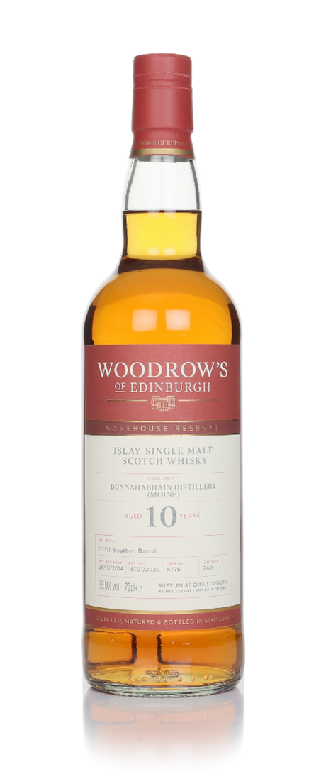 Bunnahabhain Moine 10 Year Old 2014 - Woodrow's of Edinburgh Single Malt Scotch Whisky | 700ML at CaskCartel.com