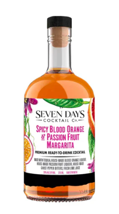Seven Days Cocktail Co. Spicy Blood Orange & Passion Fruit Margarita | 375ML at CaskCartel.com