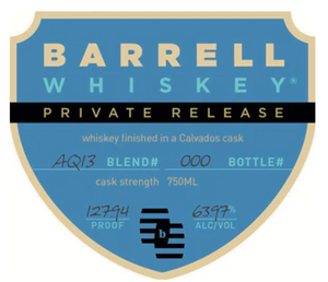 Barrell Whiskey Private Release Finished in a Calvados Cask Whisky at CaskCartel.com