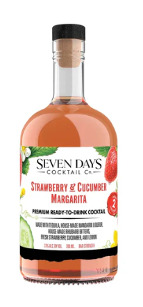 Seven Days Cocktail Co. Strawberry & Cucumber Margarita | 375ML at CaskCartel.com