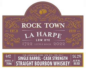 Rock Town Single Barrel Cask Strength La Harpe Straight Bourbon Whiskey at CaskCartel.com