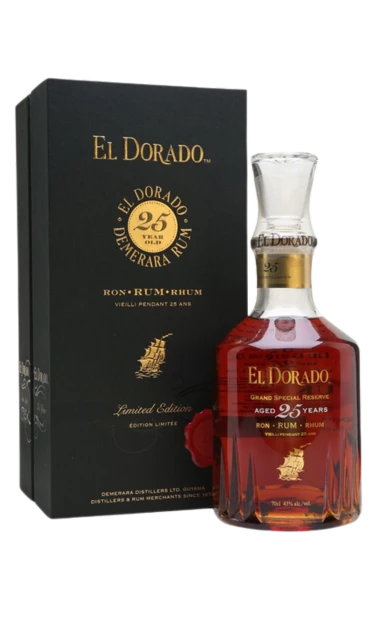 El Dorado Rum Cask Aged Limited Edition 1998 25 Year Old Guyana Grand Special Reserve at CaskCartel.com
