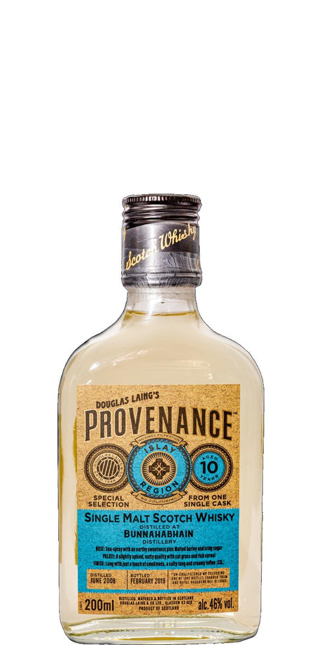 Bunnahabhain 10 Year Old (D.2008, B.2019) Douglas Laing’s Provenance Scotch Whisky | 200ML at CaskCartel.com