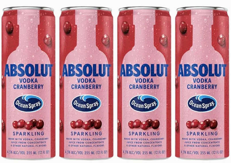 Absolut Ocean Spray Cranberry | (4)*355ML at CaskCartel.com