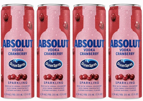 Absolut Ocean Spray Cranberry | (4)*355ML at CaskCartel.com