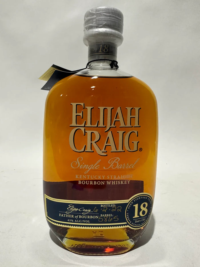 Elijah Craig Single Barrel #5865 18 Year Old Bottled 2022 Kentucky Straight Bourbon