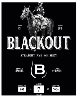Blackout 7 Year Old Straight Rye Whisky at CaskCartel.com