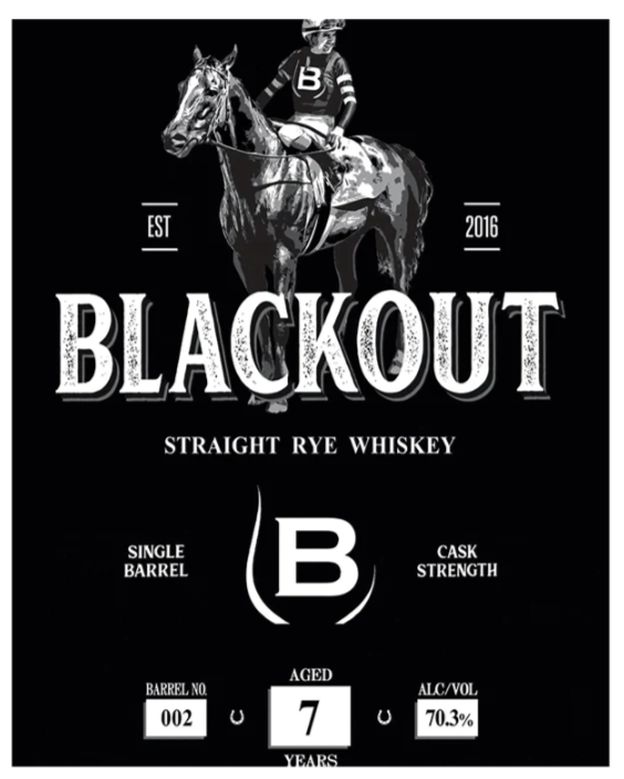 Blackout 7 Year Old Straight Rye Whisky