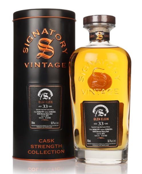 Glen Elgin 33 Year Old 1991 Cask #4072 Cask Strength Collection Signatory Single Malt Scotch Whisky | 700ML at CaskCartel.com