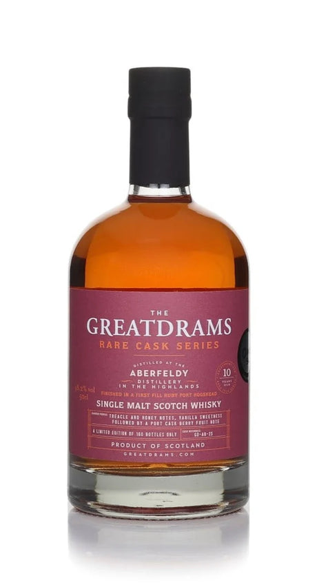 Aberfeldy 10 Year Old Port Cask Matured - Rare Cask Series (GreatDrams) Single Malt Scotch Whisky | 500ML at CaskCartel.com