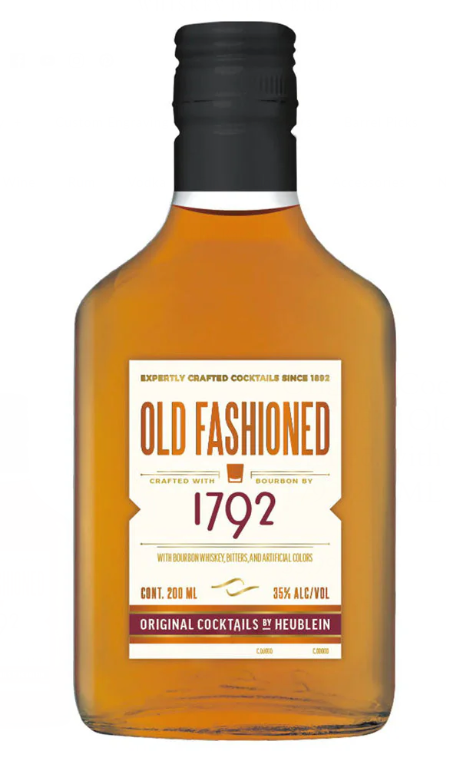 Original Cocktails by Heublein Old Fashioned Crafted With Bourbon by 1792 | 200ML