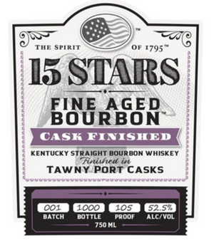 15 Stars Kentucky finished in Tawny Port Casks Straight Bourbon Whisky at CaskCartel.com