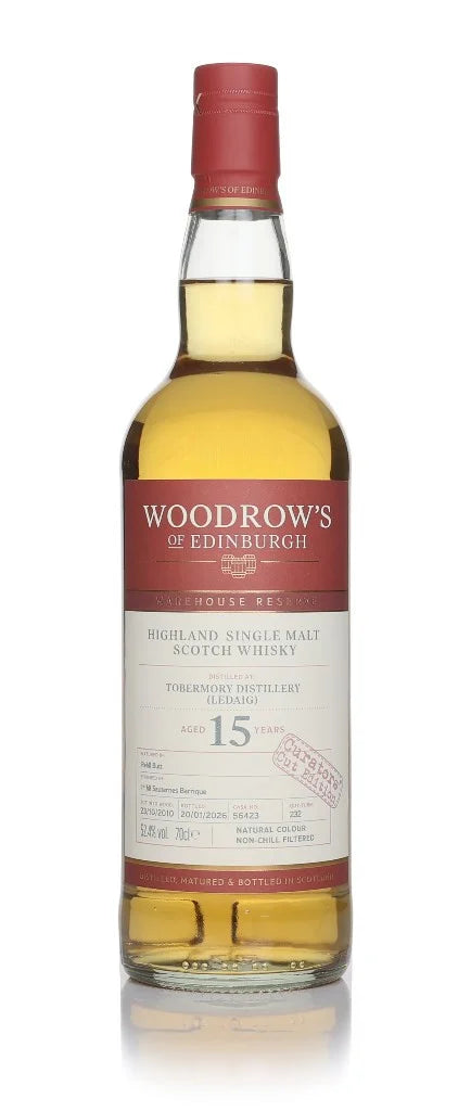 Ledaig 15 Year Old 2010 Cask #56423 - Woodrow's of Edinburgh Single Malt Scotch Whisky | 700ML at CaskCartel.com