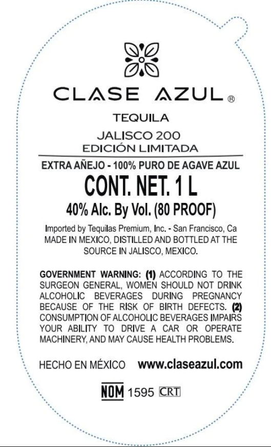 Clase Azul Jalisco 200 Limited Edition Extra Anejo Tequila | 1L