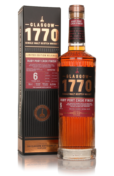 Glasgow 1770 Ruby Port Cask Finish (Unpeated) Single Malt Scotch Whisky | 700ML at CaskCartel.com