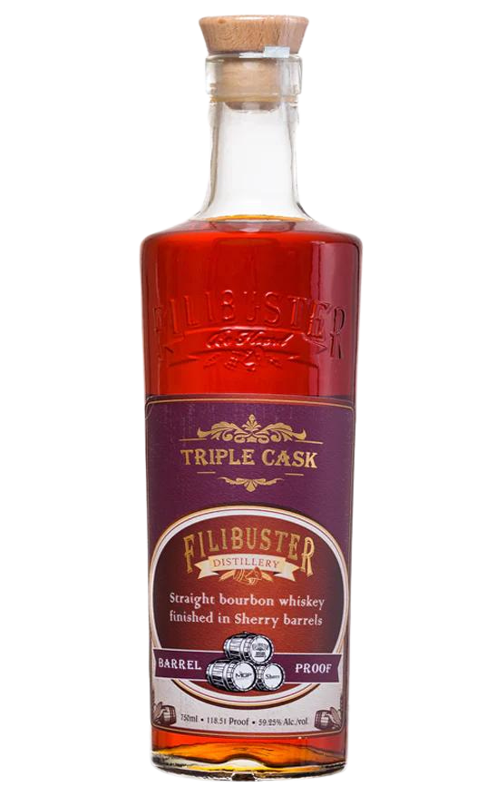 Filibuster Triple Cask Finished in Sherry Cask Straight Bourbon Whisky at CaskCartel.com