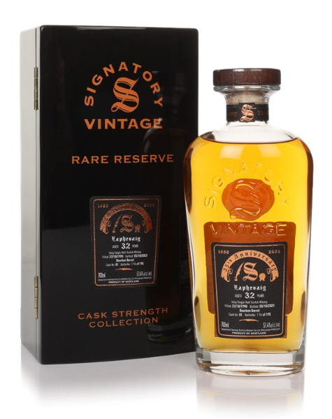 Laphroaig 32 Year Old 1990 Cask #81 Cask Strength Collection Rare Reserve 35th Anniversary Signatory Single Malt Scotch Whisky | 700ML at CaskCartel.com