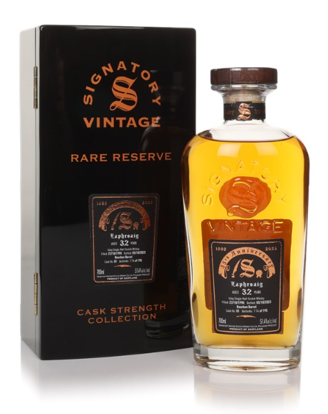 Laphroaig 32 Year Old 1990 Cask #81 Cask Strength Collection Rare Reserve 35th Anniversary Signatory Single Malt Scotch Whisky | 700ML