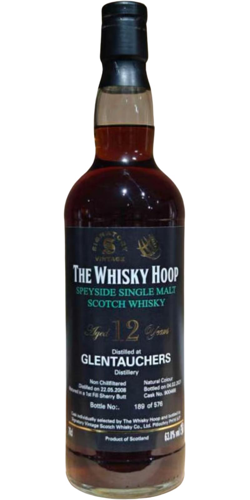 Glentauchers 2008 SV The Whisky Hoop 12 Year Old 2021 Release Cask #900468 Single Malt Scotch Whisky | 700ML at CaskCartel.com